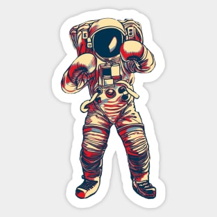 Boxing Astronaut Sticker